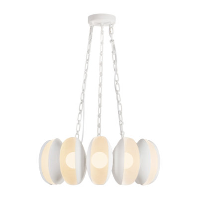 Cortez 25-in Antique White dimmable LED Chandelier