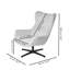 Lounge Snooze Upholstered Armchair Corduroy White, Metal Frame, Rotatable, 43cm Seating Height