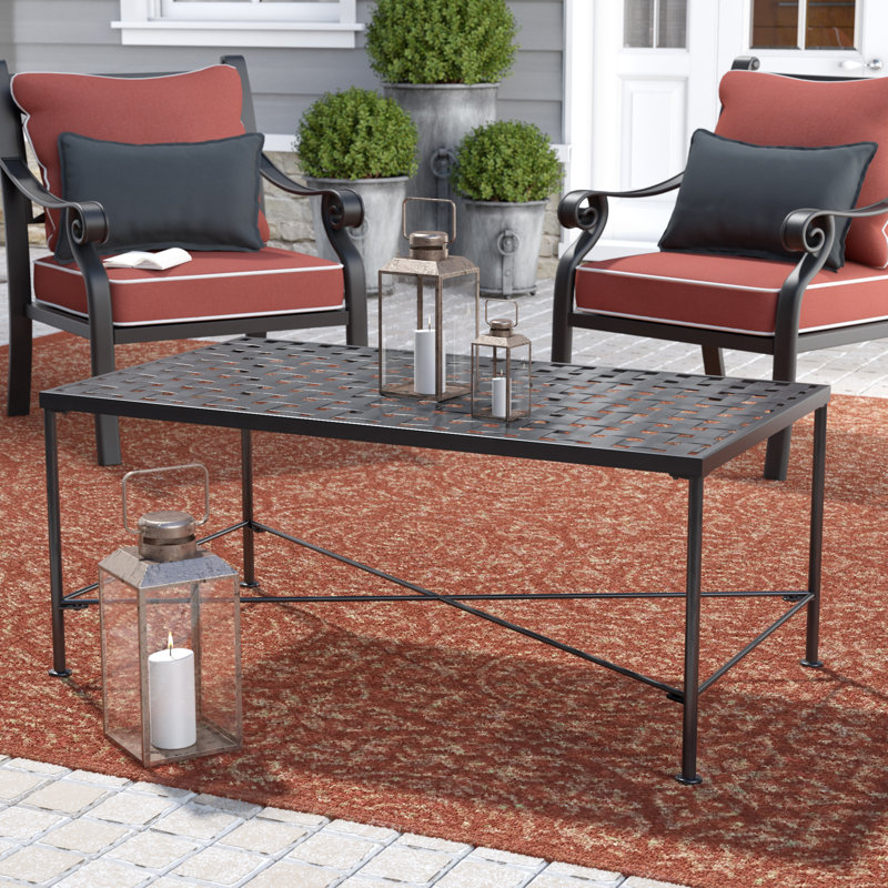 Hanselman Rectangular Metal Outdoor Coffee Table
