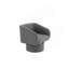 Fauteuil d'appoint rembourré gris 1 pièce-129198001