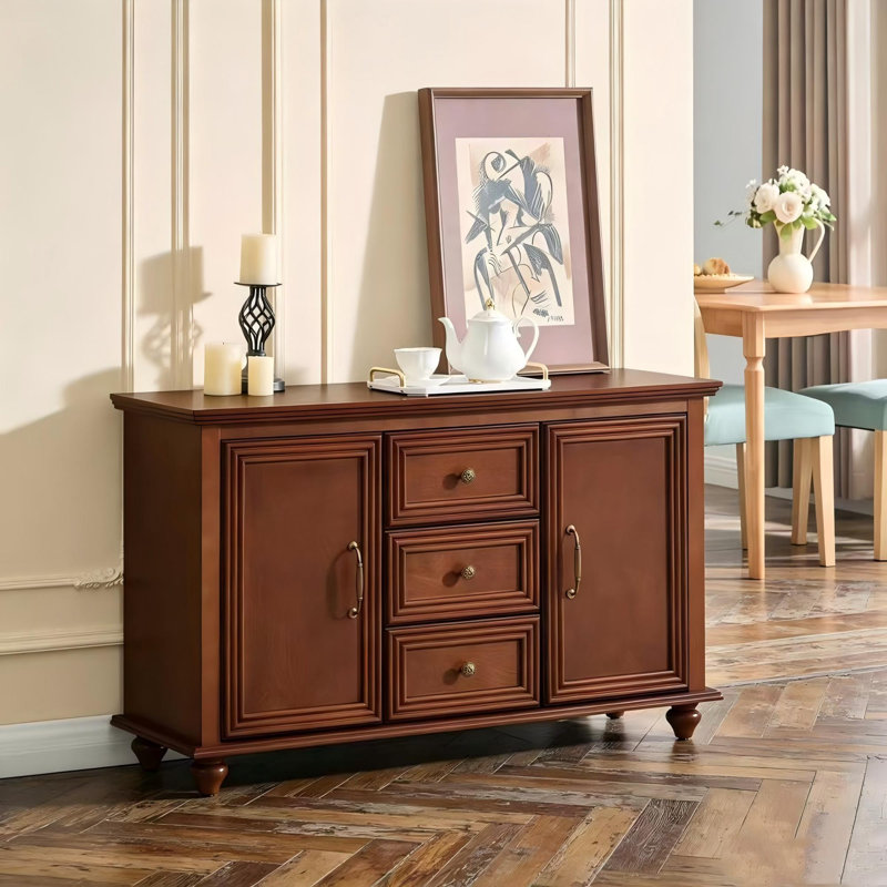 Buffet 47,3 po Mid Century Modern, Noyer