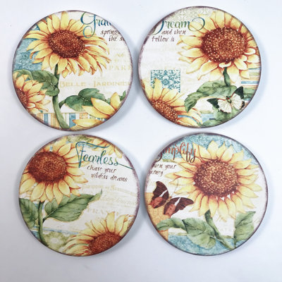 Sous-verre tournesol