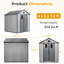 Outdoor Resin Storage Shed, Heavy-Duty Plastic Shed with Reinforced Floor, Windows & Mesh Vents, Lockable Door, Garden Shed