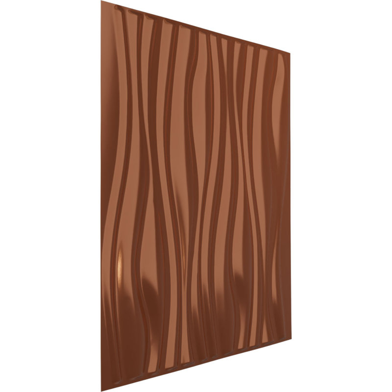 Leandros EnduraWall Decorative 3D Wall Panel, Bright Coat Copper