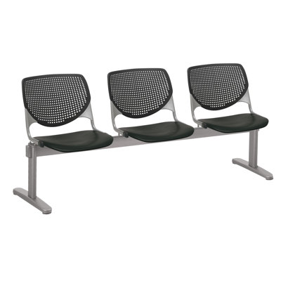 Kool 71" W Plastic Seat Tandem Seating with Metal Frame