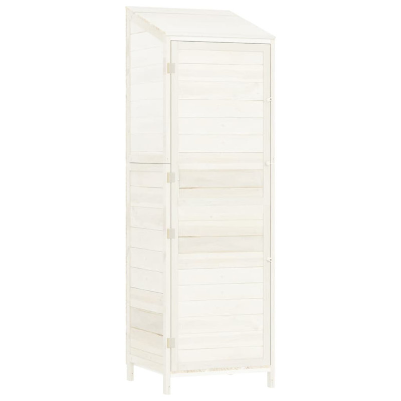 Jefto 4.6 ft. W x 4.4 ft. D Solid Wood Pent Garden Shed, White