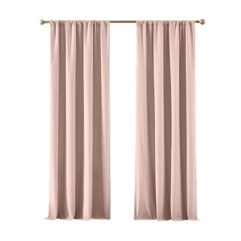 Semi Sheer Curtain Pair, 50" W x 84" L, Pink