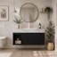 Meuble-lavabo mural flottant 36 po avec lavabo 36 po, noir pour rangement de salle de bain-1236449913-1236449916-1236449918
