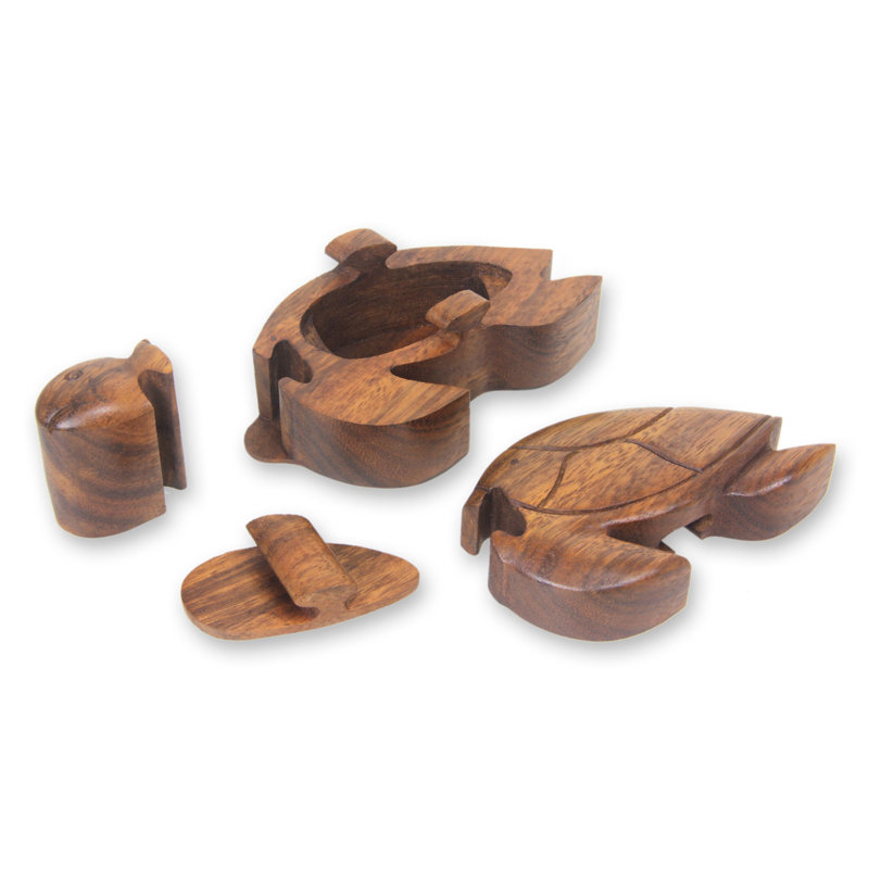 Boîte à puzzle en bois décoratif turtle Adney