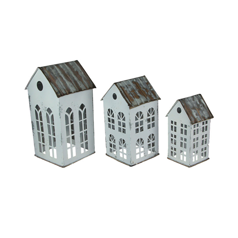 Ensemble de porte-votives en métal 3 pièces