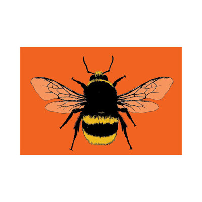 Bee Mine - Orange by Gary Hogben - Wrapped Canvas Gallery-Wrapped Canvas Giclée
