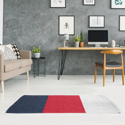 Tapis rouge/bleu
