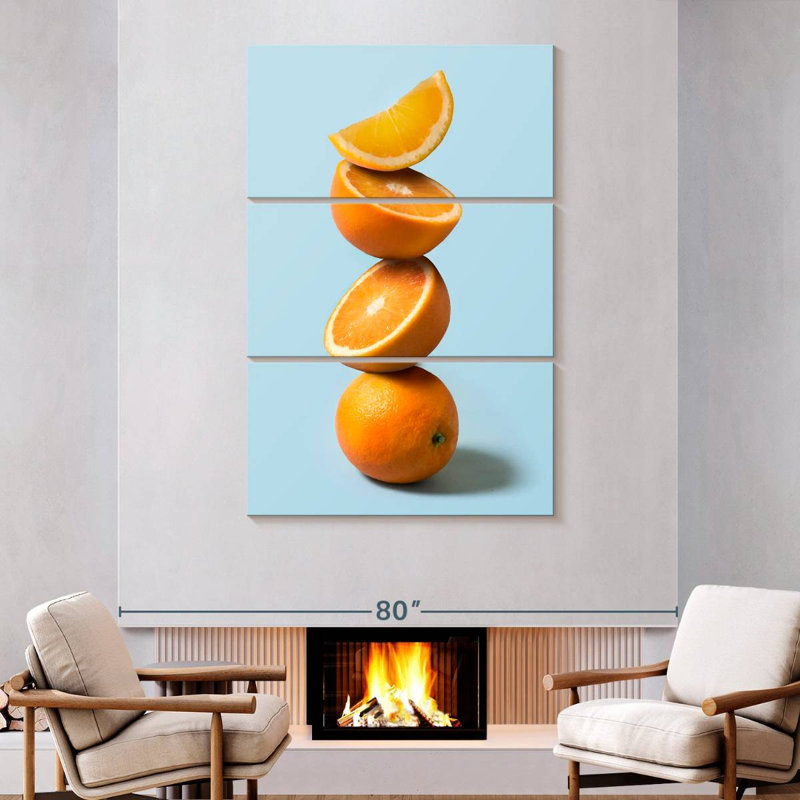 Yarlin Stack Of Oranges, 74" H x 48" W