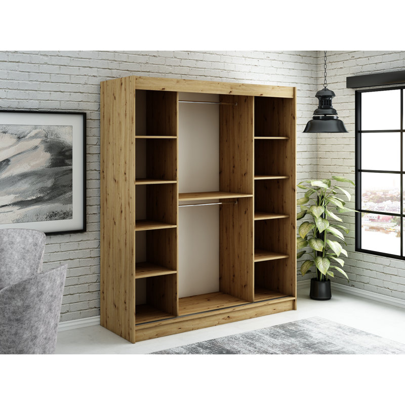 Lichtwardt Manufactured Wood Wardrobe, 200cm H x 180cm W x 62cm D