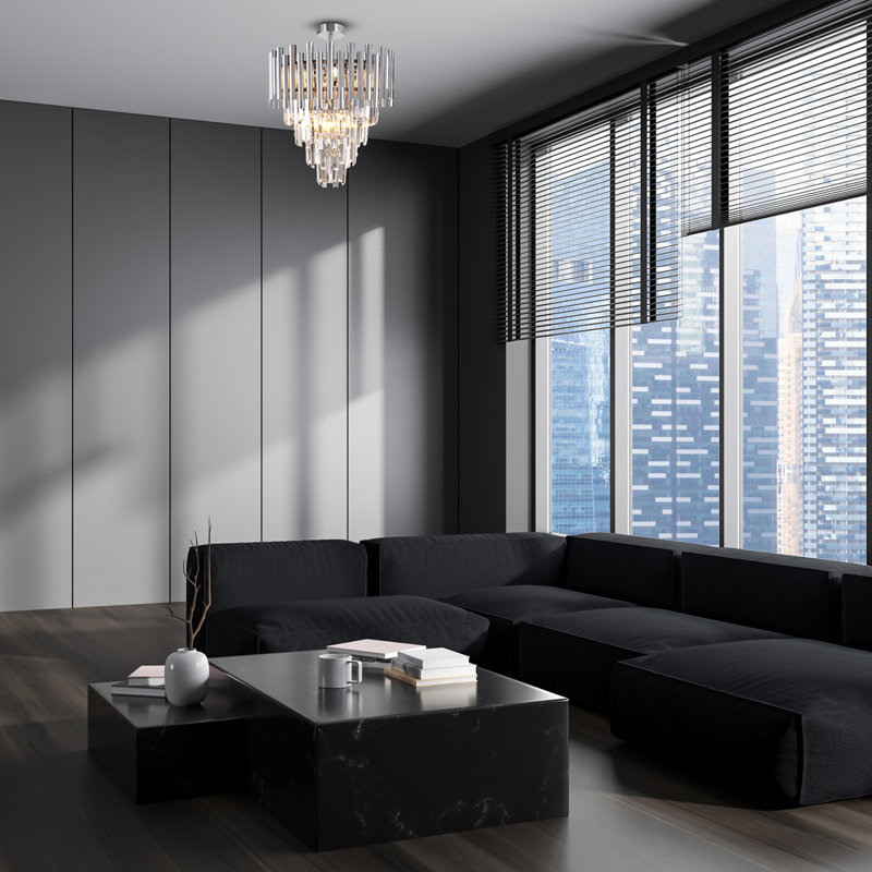 Annalayah 9 - Light Crystal Chandelier, Chrome