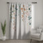Rideaux suspendus à fleurs pastel, voilages et voilages à motif floral - 1 panneau
