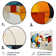 Geometric Abstraction Focus II - Abstract Spirals Metal Wall Art Prints Set