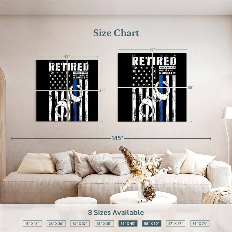 Retired Police US Flag