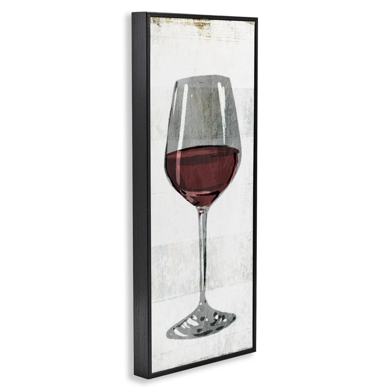 «Rustic Kitchen», verre à vin rouge, estampe numérique par Milli Villa, Noir, noir, noir, noir, H 24 po x l 10 po