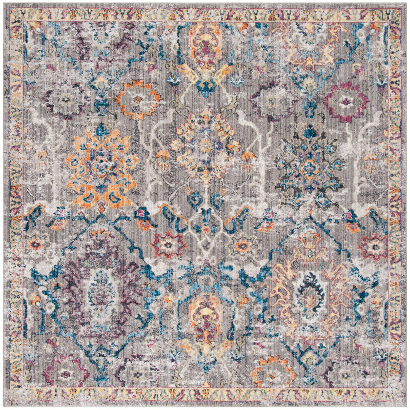 Onasander Performance Oriental Rug, Square 7'