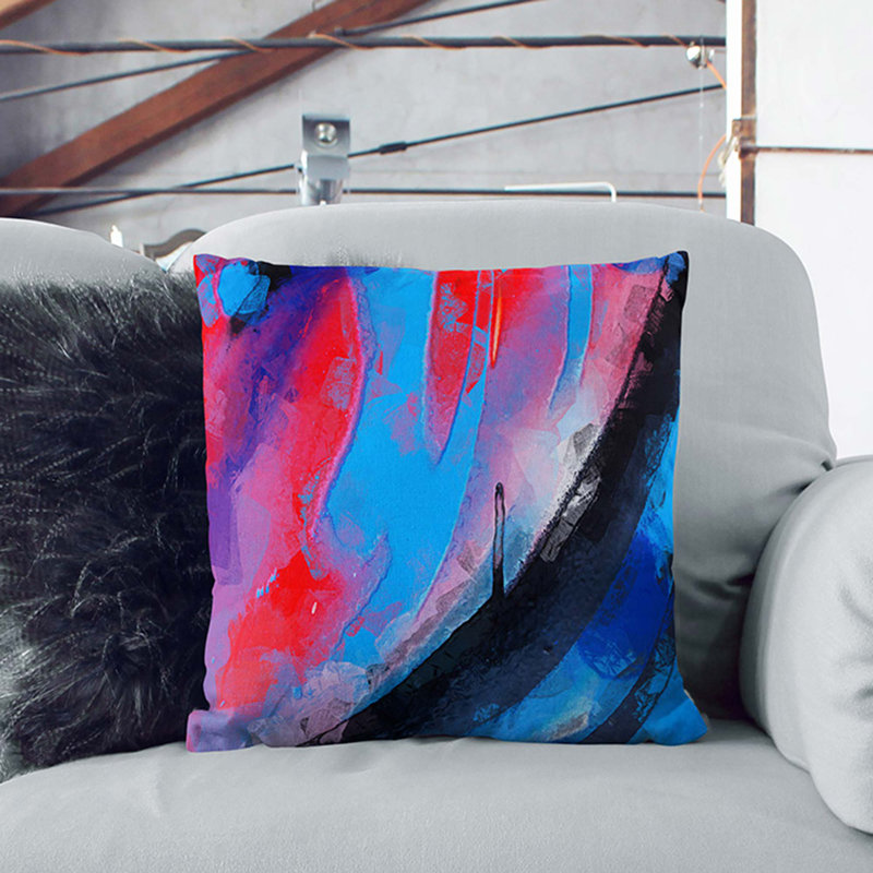 Square Throw Cushion, 40cm H x 40cm W x 15cm D