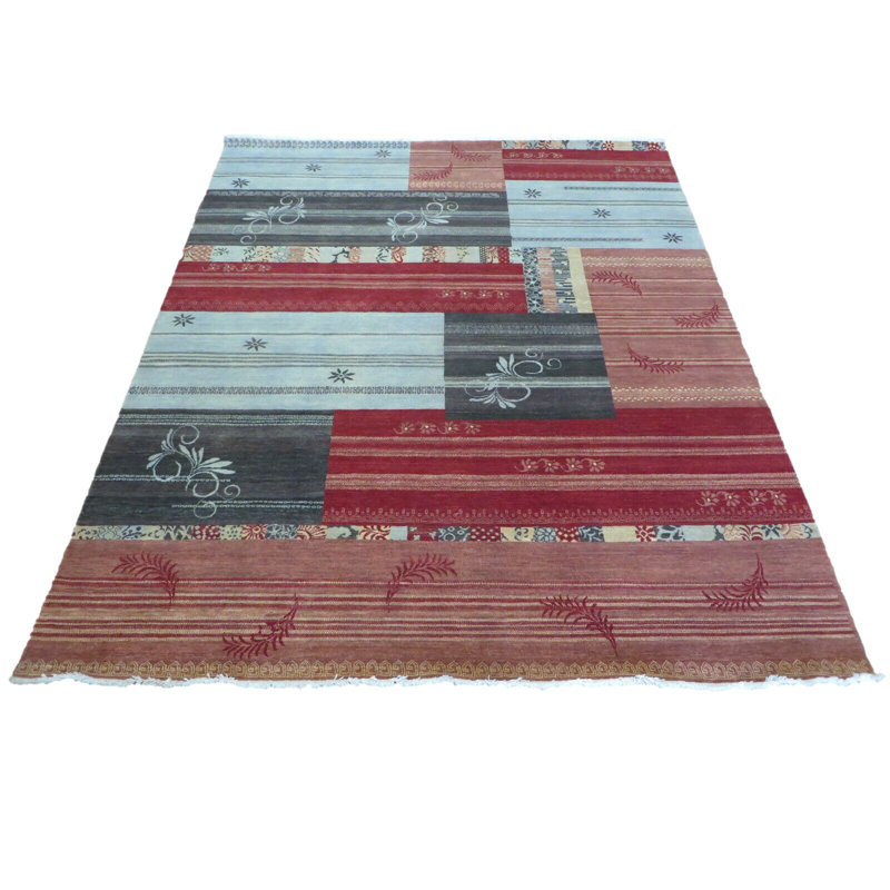Tapis oriental Oushak multicolore 8 x 9 pi 8 po à motif géométrique 75D02591AF484E7F86AF6555C5EE3C75