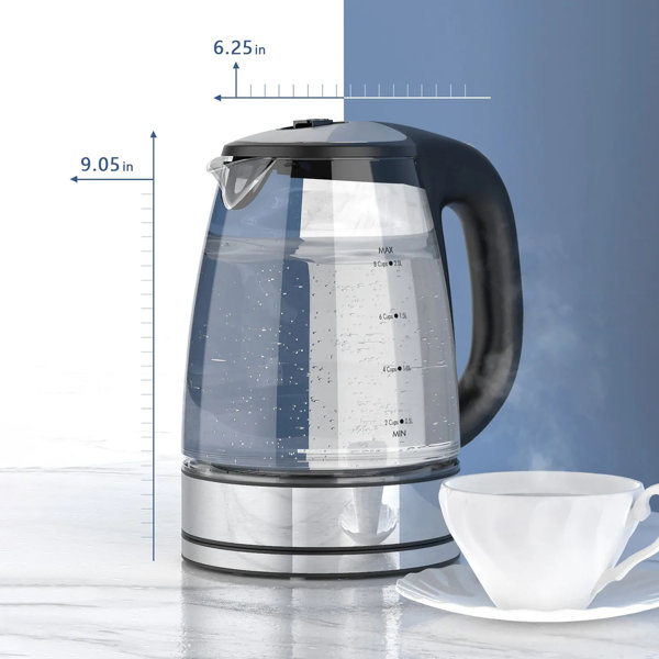 LUXESIT Electric Kettle With Thermometer Stainless Steel 1.5L