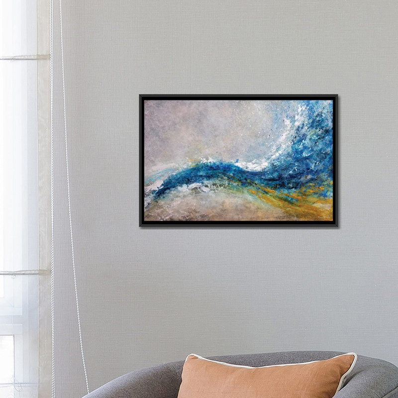 «Wonderstorm» par Vinn Wong - impression d'art graphique, H 18 po x l 26 po x P 1,5 po, Toile avec cadre noir, Aucun mat