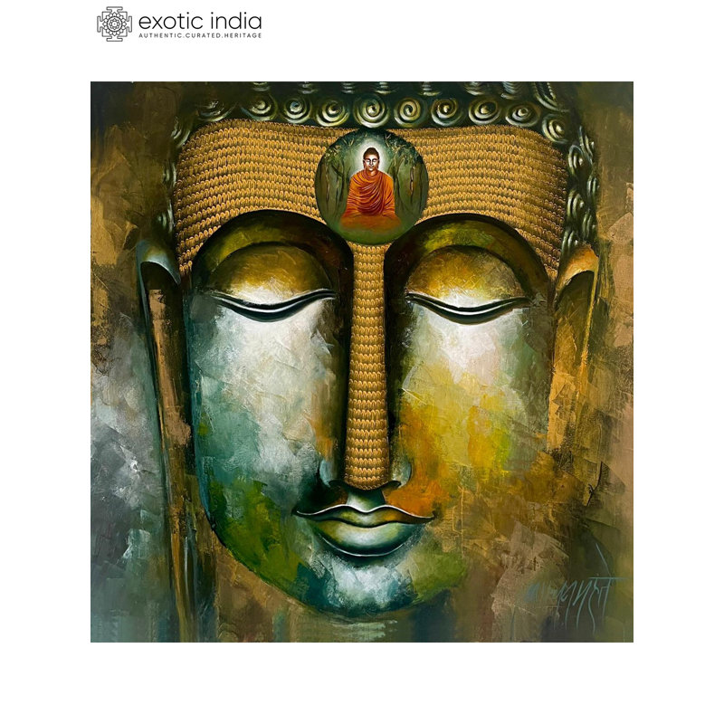 Swarnakar, peinture à l'acrylique sur toile avec technique de plume par Kanchan Mahante