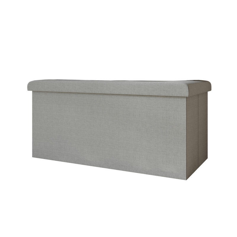 Northallert 30" Button Tufted Upholstered Folding Storage Bench Set Of 2, Gray