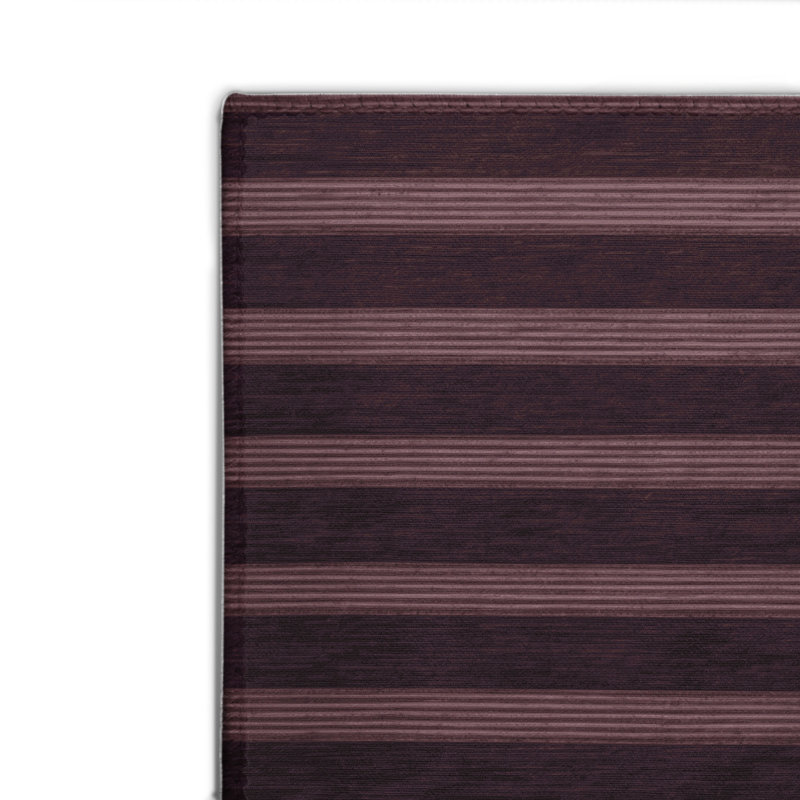 Tapis intérieur / extérieur noir HorizontalStripes, Rectangulaire 2 pi x 3 pi