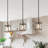 1-Light Rustic Wood Grain Pendant for Dining Room Entryway