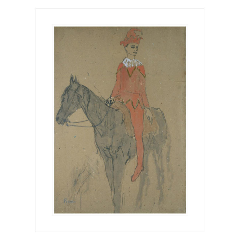 «Jester on Horseback» par Pablo Picasso, impression giclée sur cadre, H 29,5 po x l 22,7 po