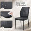 Ensemble de table de salle à manger en pierre frittée extensible de 55 à 79 po avec chaises rembourrées en similicuir 8-24578644-24578650