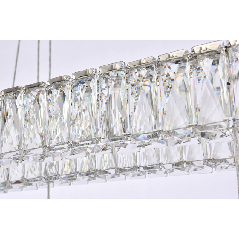 Maart 3 - Light LED Unique/Statement Pendant, Chrome, 80" H x 50" W x 19" D