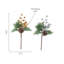 Assortiment de baies métalliques et de pommes de pin givrées assorties - ensemble de 6