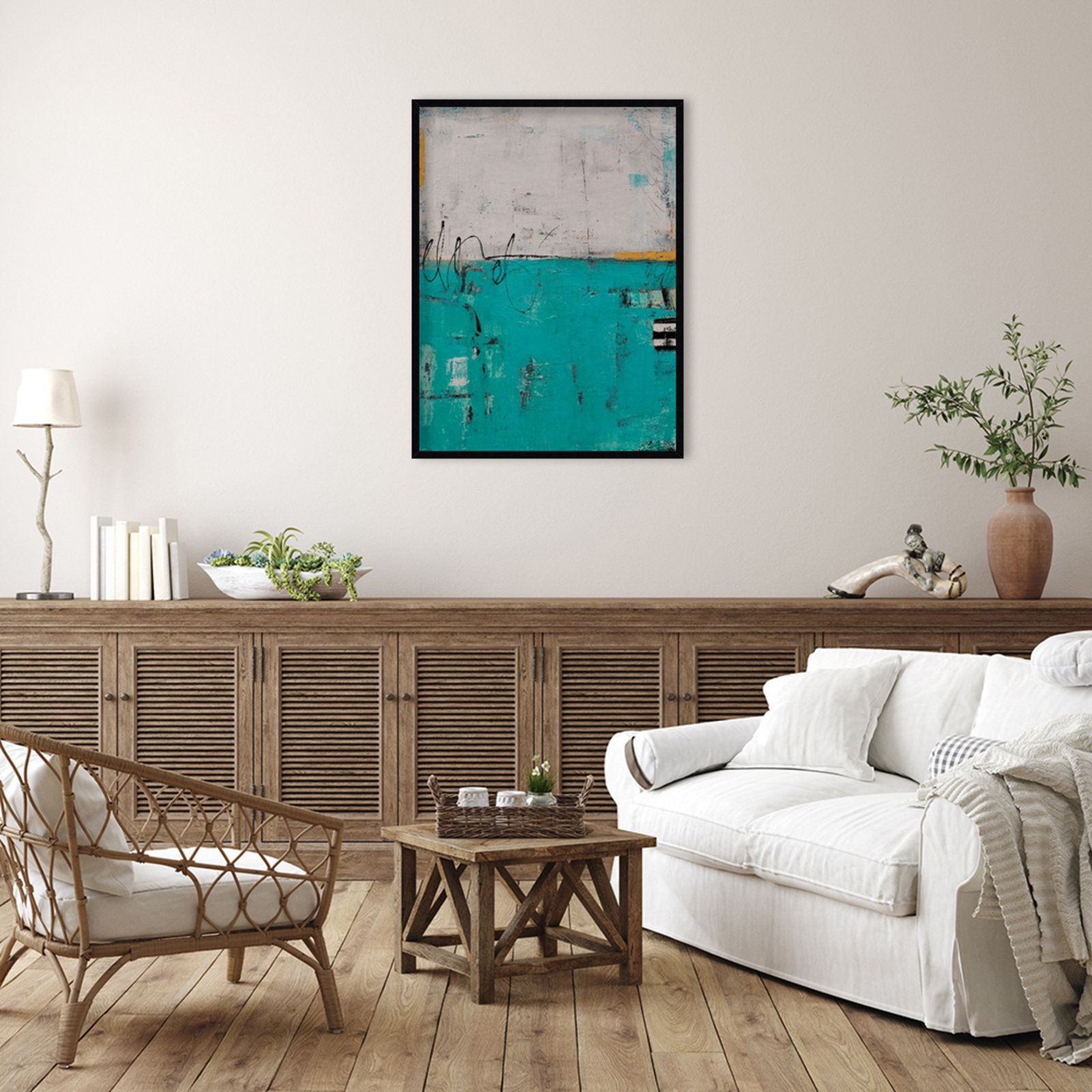 Urban Harmony Print by Erin Ashley, 41" H x 31" W, Black