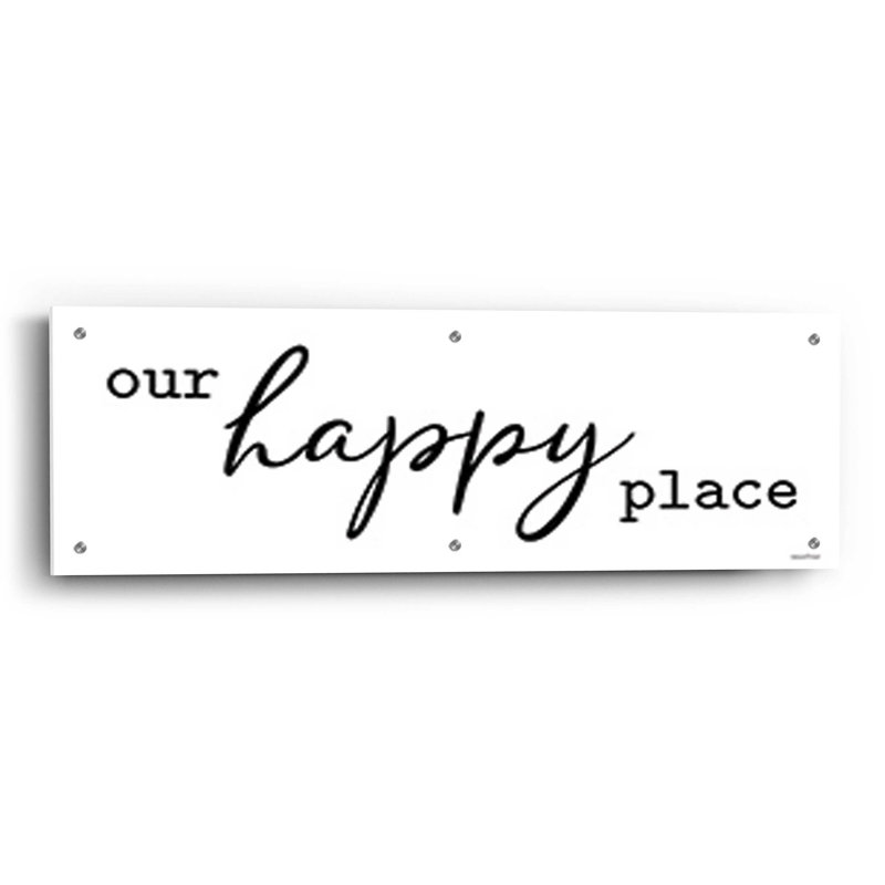Our Happy Place par Lettré & Doublé - Impression sans cadre, H 12 po x l 36 po x P 0,2 po