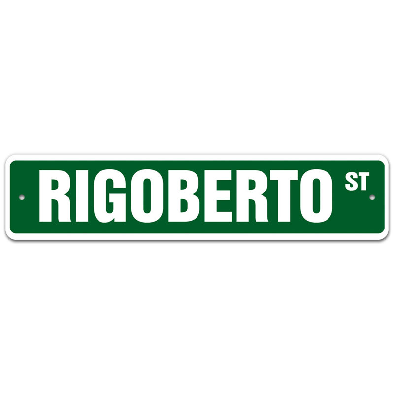Plaque de rue, H 4 po x l 18 po x P 0,1 po