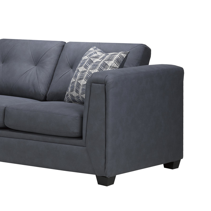 Canapé modulaire de coin 95 po, Denim 100% polyester