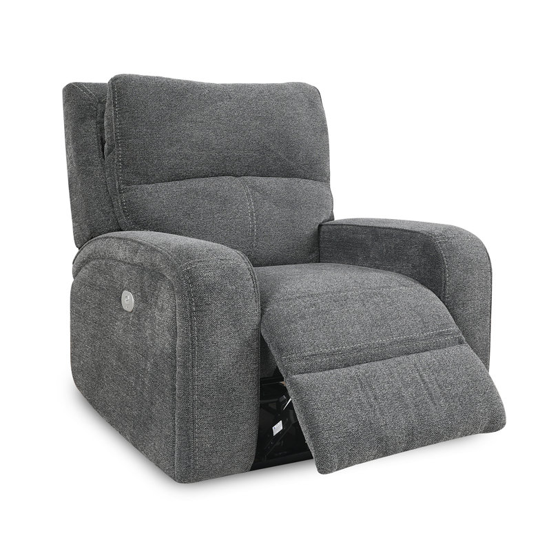 Canapé inclinable électrique Polla, Gris Bizmark, 3 Pieces: Sofa, 2 Recliners
