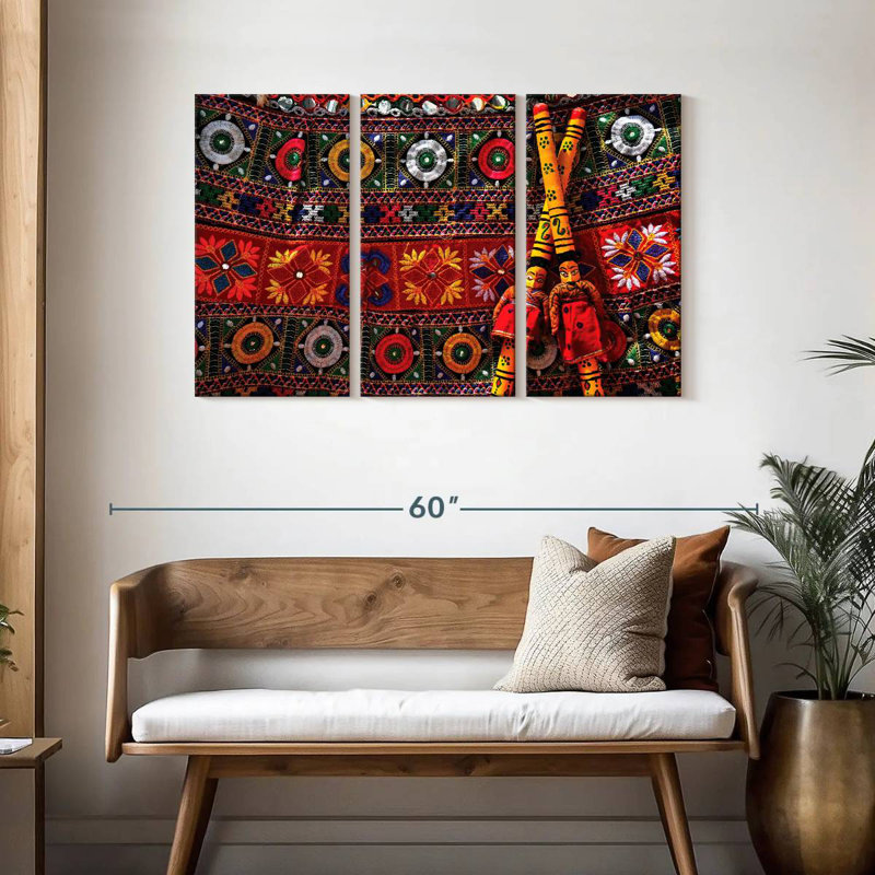 Artisanat Lelend Gujerat, H 28 po x l 45 po