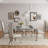 White Leather Upholstered Dining Room Chairs