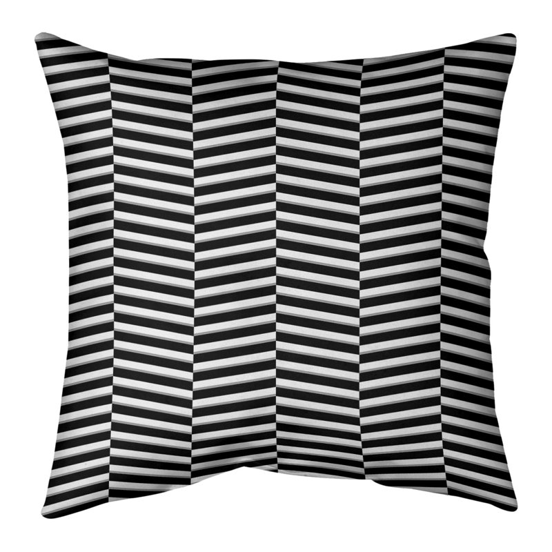 Coussin décoratif d'extérieur à motif géométrique Fractured - moderne, résistant aux rayons UV et aux intempéries