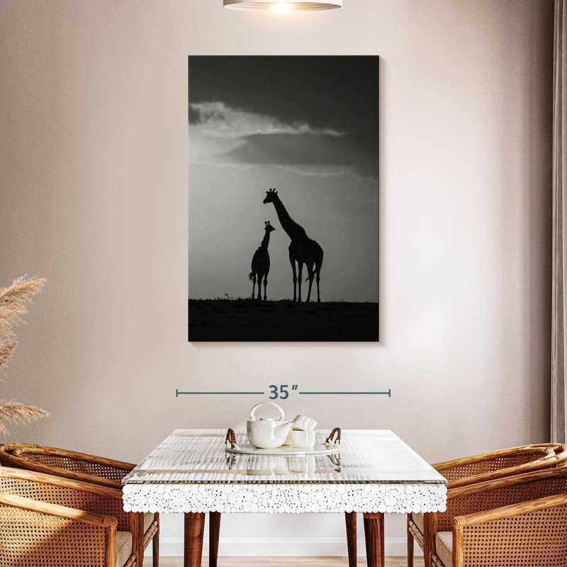 Brampt Giraffe's Affection, 48" H x 32" W