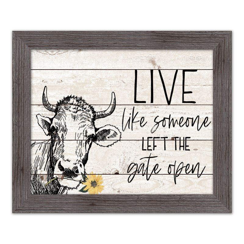 " Live Gate Is Open ", 16" H x 16" W x 0.75" D