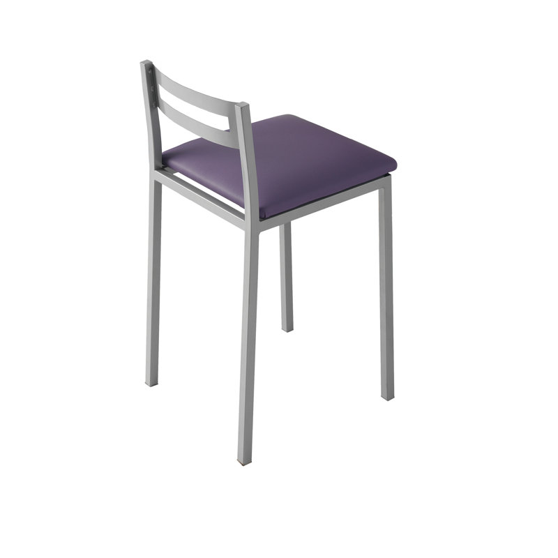Abbagayle Upholstered Counter Stool with Metal Frame, Purple