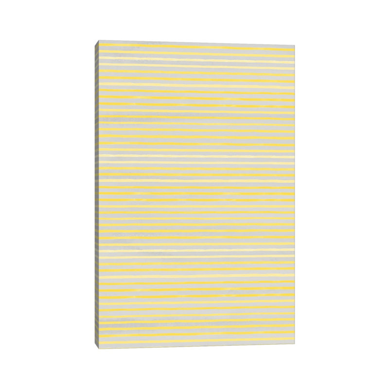 Marker Stripes Illuminating Yellow Ultimate - Wrapped Canvas Art Prints 1 Piece Wrapped Canvas Wall Art