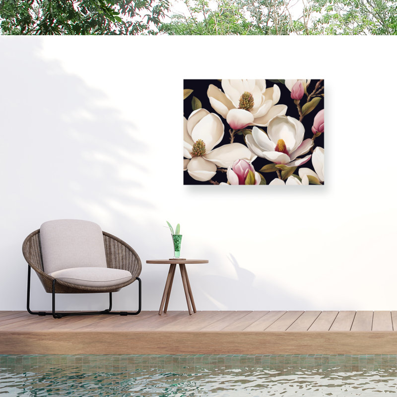 Tina Lavoie Spring Magnolias Outdoor  Canvas, H 18 po x l 24 po