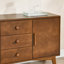 Buffet Buffet avec 2 portes et 3 tiroirs pour la cuisine, le salon et le buffet
